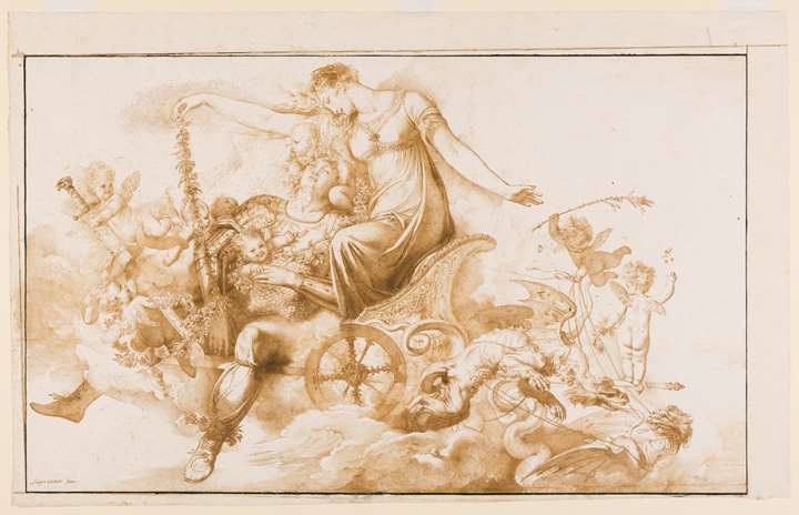 Rinaldo and Armida on a Chariot Drawn by Dragons